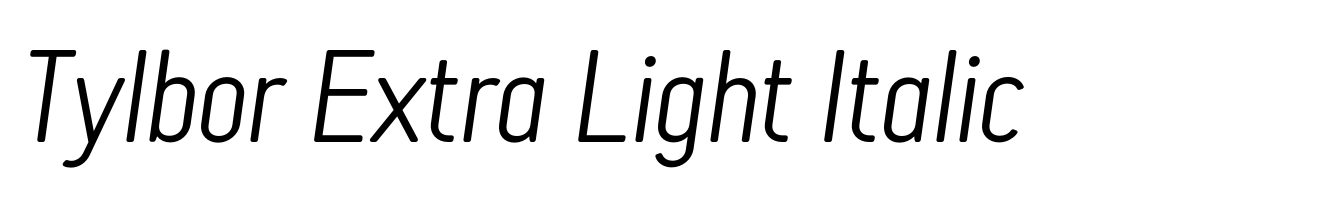 Tylbor Extra Light Italic